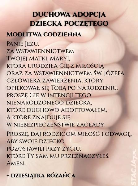 Duchowa adopcja dziecka poczętego