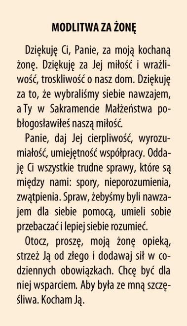 Modlitwa za żonę